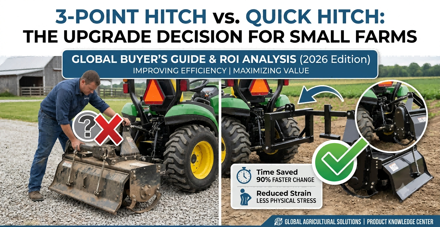 3-Point Hitch vs. Quick Hitch Is the Upgrade Worth It for Small Farms Enganche de 3 puntos versus enganche rápido: ¿Vale la pena la actualización para granjas pequeñas?