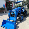 Tractor azul 4WD de 50 CV con aperos agrícolas