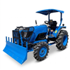 Tractor azul 4WD de 50 CV con aperos agrícolas