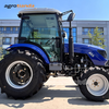 Tractor agrícola azul 4WD de 50 CV con cabina