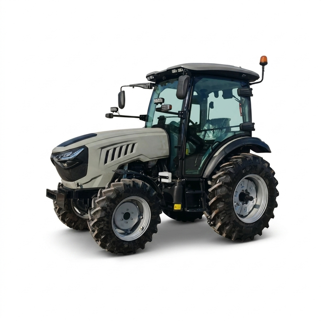 Tractor gris hierro 4x4 de 75 CV
