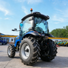 Tractor agrícola azul medio de 90HP 4WD con cabina completamente cerrada