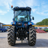 Tractor agrícola azul medio de 90HP 4WD con cabina completamente cerrada