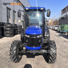 Tractor agrícola azul 4WD de 50 CV con cabina