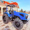 Tractor agrícola azul 4X4 de 100 CV 