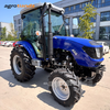 Tractor agrícola azul 4WD de 50 CV con cabina