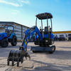 Miniexcavadora compacta con cubierta protectora