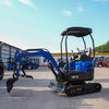 Miniexcavadora compacta con cubierta protectora