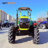 Tractor agrícola amarillo de 100 CV con ruedas 4x4